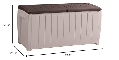 MELKEN Novel Plastic Deck Storage Container Box Outdoor Patio Garden Furniture 90 Gal