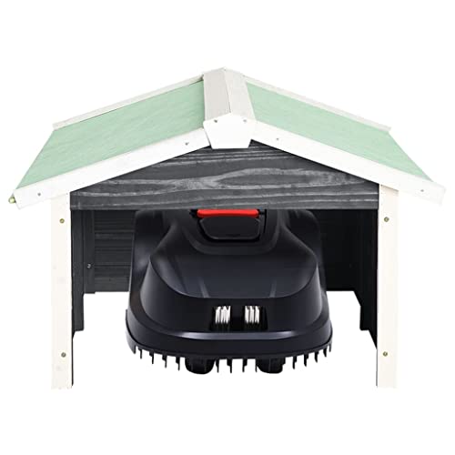 Matalde Robot Mower Garage, Outdoor Portable Storage Shed for Patio, Yard, Outdoor Robot Mower Garden Shelter Outdoor Storage Shed for Lawn Mower, Gray