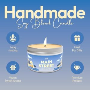 Park Scents Disneyland Main Street Inspired Scented Vanilla Candle - Handmade Soy Candle, Long Lasting Candles - Warm, Sweet Aroma Scented Candle for Home, Aromatic Jar Candle Scents - Creme Brulee