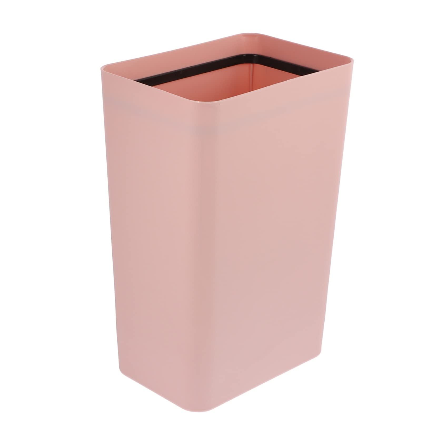 LIFKOME 1pc Open Trash Can Collapsible Bins Office Trash Cans Waste Basket for Office Bedroom Trash Can Garbage Bin Kitchen Bathroom Rubbish Can Plastic Pink Garbage Container Dustbin Mini