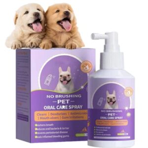 Pet Clean Teeth Spray, 2023 New Formula for Dogs & Cats, No Brushing Required, Freshens Breath, Prevents Plaque & Tartar, Natural Oral Care Spray (1pc)