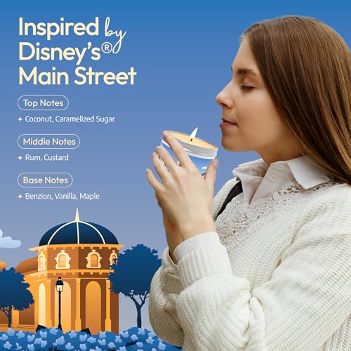 Park Scents Disneyland Main Street Inspired Scented Vanilla Candle - Handmade Soy Candle, Long Lasting Candles - Warm, Sweet Aroma Scented Candle for Home, Aromatic Jar Candle Scents - Creme Brulee