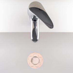 Uonlytech Sink Stopper Universal Sink Drain Tub Press Drain Rose Gold Bathtub Stopper for Bathroom, Washbasin