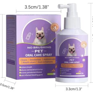 Pet Clean Teeth Spray, 2023 New Formula for Dogs & Cats, No Brushing Required, Freshens Breath, Prevents Plaque & Tartar, Natural Oral Care Spray (1pc)