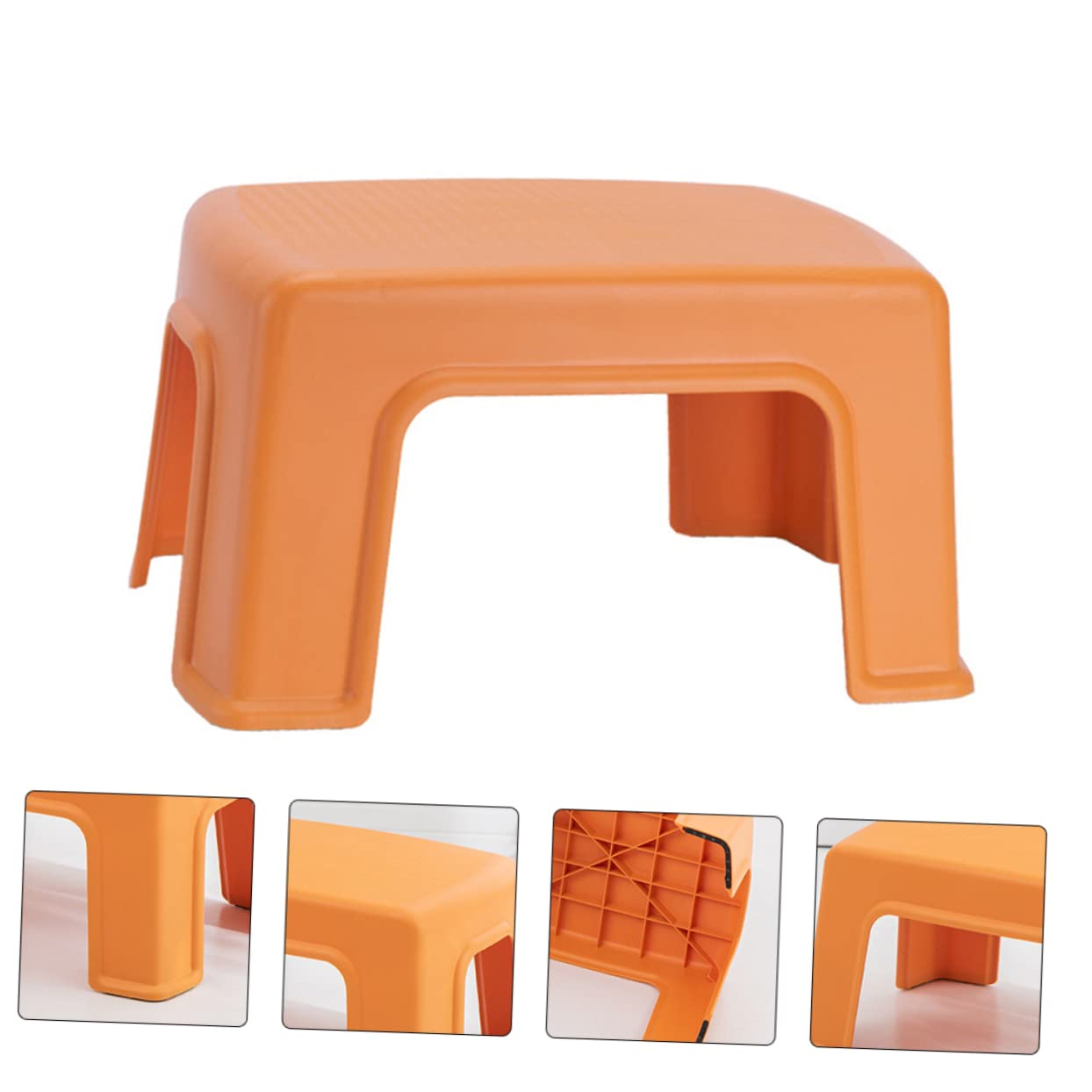 1pc Plastic Stool Stepping Stool for Adults Kids Step Stool Baby Step Stool Orange Simple Stool Bathroom Stool Stool Household Bathroom Stool Kids Stools