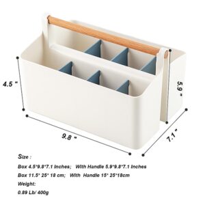 ENVIABELL Art Caddy Organizer, Plastic Art Supply Storage Organizer, Marker Organizer, Pencil Caddy with Handle, Craft Caddy with Dividers, Pen Holder for Desk