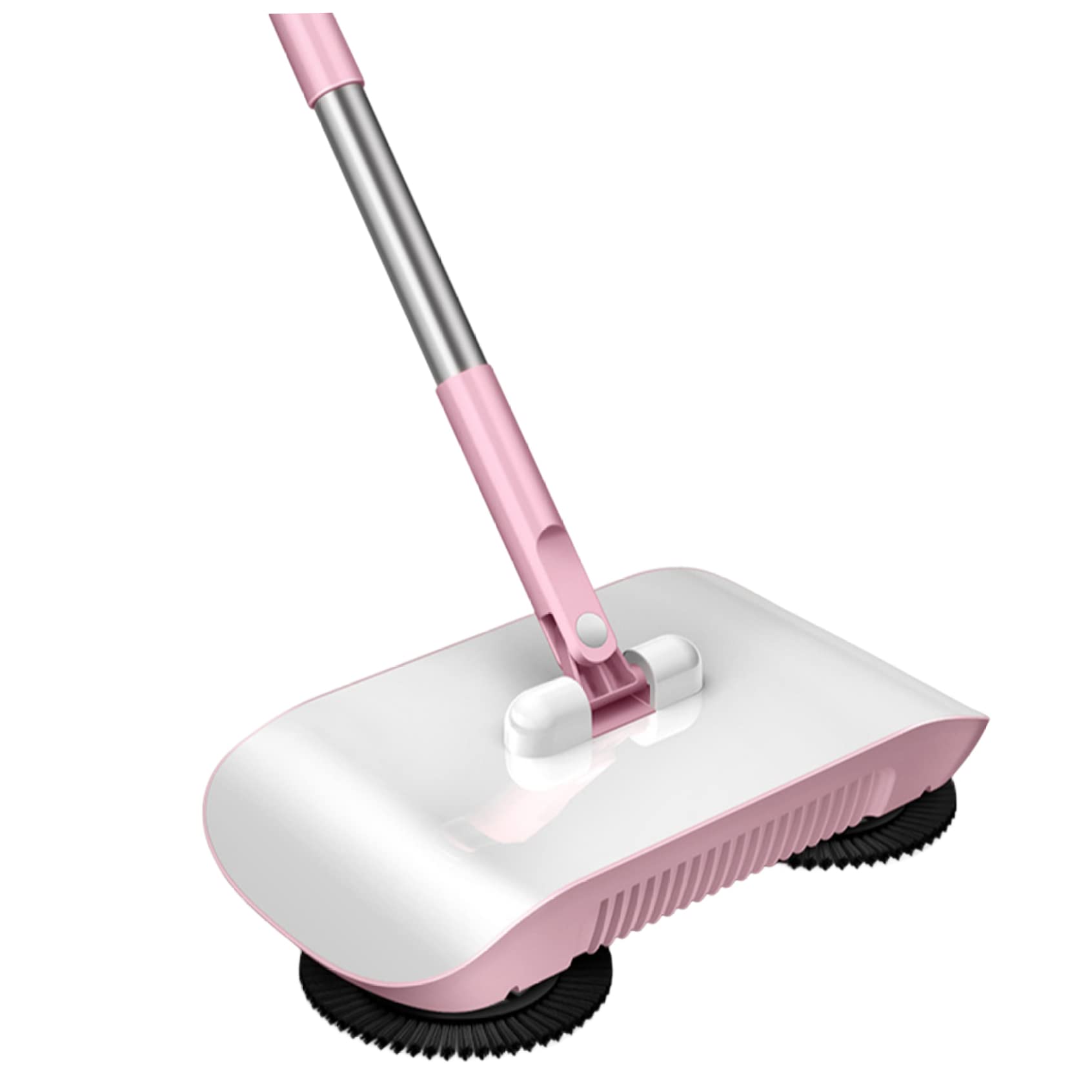 Naisicore Hand Push Sweeper, 3 in 1 Manual Mop Vacuum Cleaner, Sweeping Mop Crumb Sweeper, Home Cleaning Tool for Sweeping Mopping Hardwood Surfaces,Wood Floors (Pink)