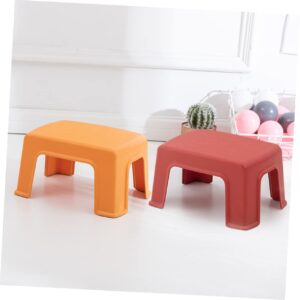 1pc Plastic Stool Stepping Stool for Adults Kids Step Stool Baby Step Stool Orange Simple Stool Bathroom Stool Stool Household Bathroom Stool Kids Stools