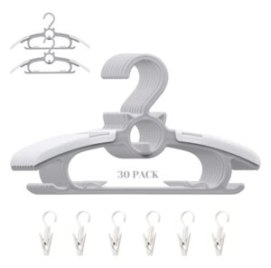 gencuoir baby nursery closet hangers, ultra thin non-slip and extendable laundry infant pant hanger for newborn clothes 30pcs11“-14‘’ adjustable children coat hanger for girl boy toddler kids child