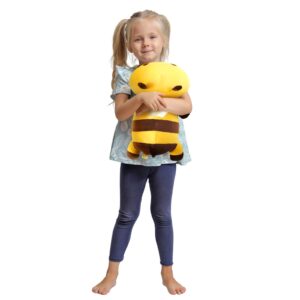 Onsoyours Cute Bee Plush, Soft Stuffed Animal Honey Bee Plush Toy Pillow for Kids (Yellow, 13")