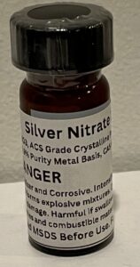 silver nitrate crystal powder 10 grams / >99.9% pure acs grade / 10g