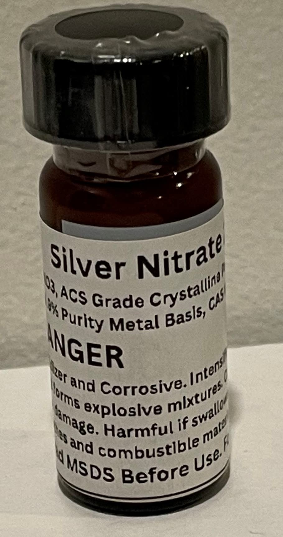 Silver Nitrate Crystal Powder 10 Grams / >99.9% Pure ACS Grade / 10g