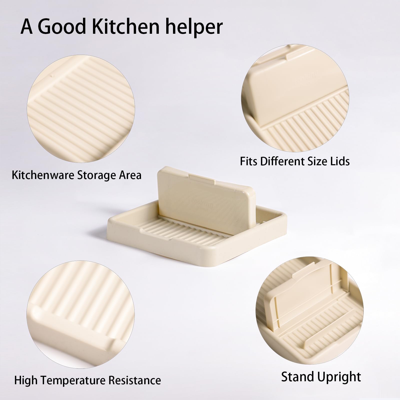 2 Pcs Spoon Holder for Kitchen Counter, Spoon Rest Holder for Stove Top, Spoon Rest with Lid Holder, Cooking Spoon Holder, Spatula Holder for Countertop. Utensil Rest Ladle Holder Kitchen Accessories