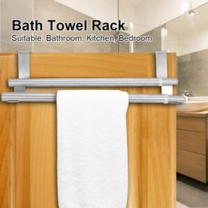 Stainless Steel Retractable Over Towel Rack Bath Towel Rack Bedroom Towel Shelf (40cm Retractable Double Pole)