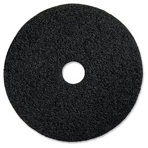 black floor machine pads, thick aggressive floor stripping pads for low-speed 175-350 rpm buffer/polisher/scrubbers (20 inch)