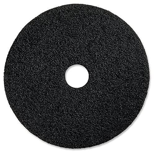 Black Floor Machine Pads, Thick Aggressive Floor Stripping Pads for Low-Speed 175-350 RPM Buffer/Polisher/Scrubbers (20 Inch)