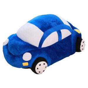 zhidiloveyou car plush blue stuffed car shaped pillow cute toy decor gifts for kids 11.8 inch