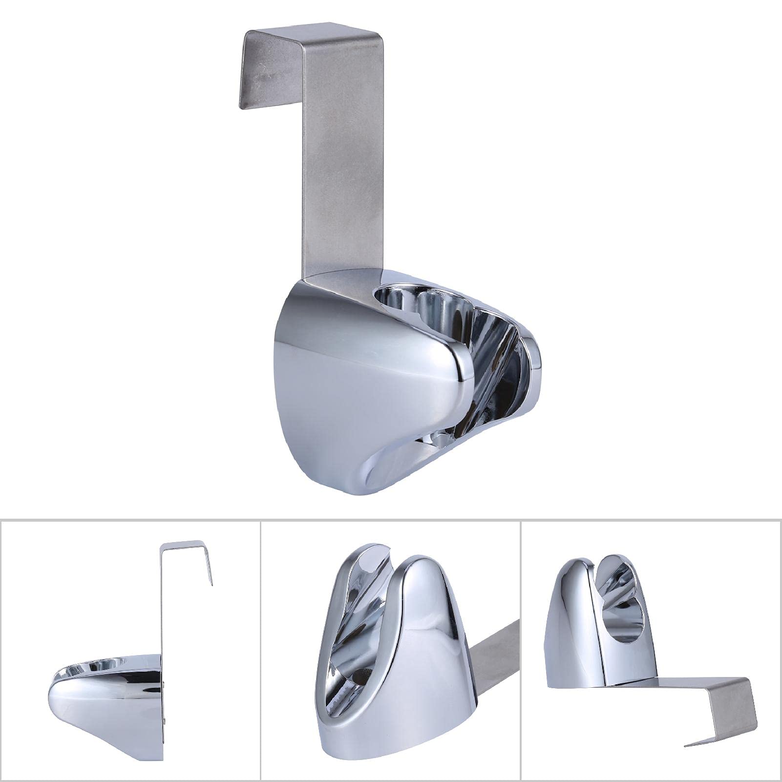 Stainless Steel Bidet Sprayer Holder Sprayer Head Holster Mount for Toilet Holder Hook Hanger(double socket)