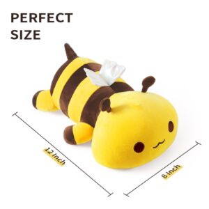 Onsoyours Cute Bee Plush, Soft Stuffed Animal Honey Bee Plush Toy Pillow for Kids (Yellow, 13")