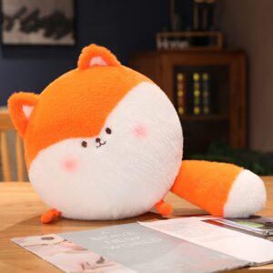 Plush Round Fox Stuffed Animal Fox Hugging Pillow Fox Plushies Throw Pillow Round Fox Anime Gift for Kids and Lovers in Birthday,Valentine's Day,Christmas¡­