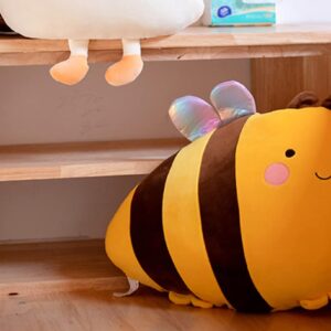 20 Inch Plush Bumblebee Stuffed Animal Bumble Bee Hugging Pillow Honey Bee Plushies Throw Pillow Bee Anime Gift for Kids and Lovers in Birthday,Valentine's Day,Christmas...