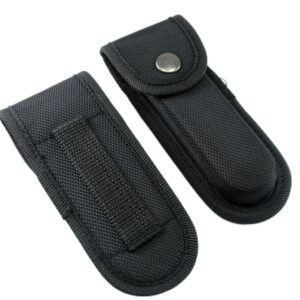 2pcs hard boxed reinforced nylon belt sheath for folding knife black