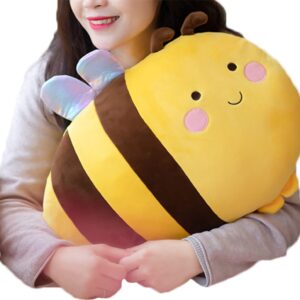 20 Inch Plush Bumblebee Stuffed Animal Bumble Bee Hugging Pillow Honey Bee Plushies Throw Pillow Bee Anime Gift for Kids and Lovers in Birthday,Valentine's Day,Christmas...