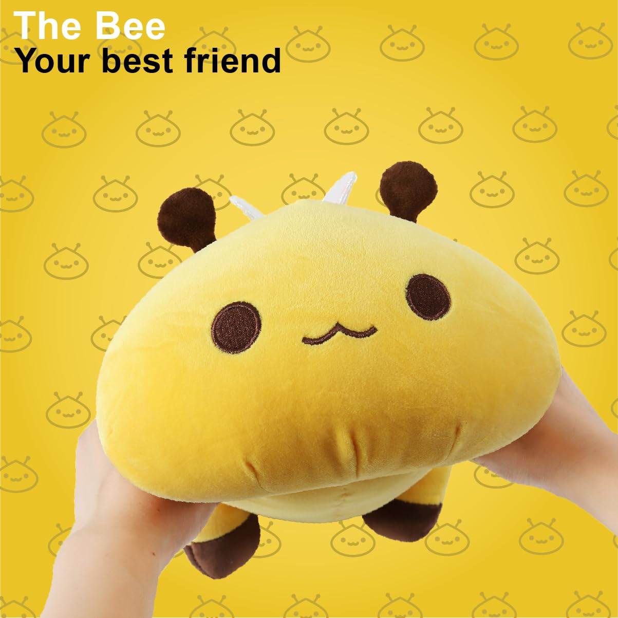 Onsoyours Cute Bee Plush, Soft Stuffed Animal Honey Bee Plush Toy Pillow for Kids (Yellow, 13")