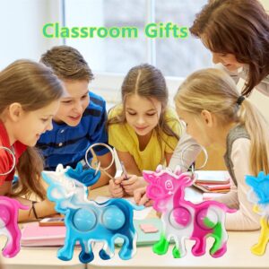 Roaqua 30 Cow Fidget Pop Gifts Prizes for Kindergarten Kids,Bulk Mini Birthday Graduation Summer Party Favors for Classroom students