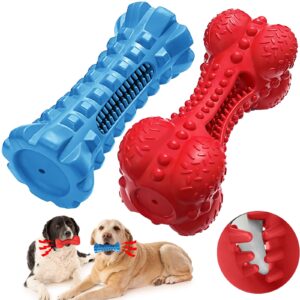 bapsouzu dog squeaky toys for aggressive chewers, toothbrush stick durable dog chew toys for large dog medium breed, indestructible tough dogs toys for teeth cleaning (bacon & chicken flavor)