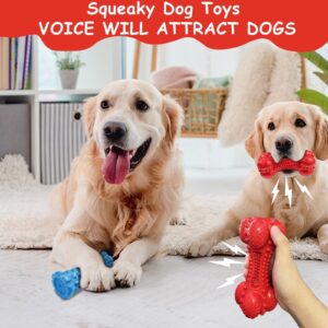 BAPSOUZU Dog Squeaky Toys for Aggressive Chewers, Toothbrush Stick Durable Dog Chew Toys for Large Dog Medium Breed, Indestructible Tough Dogs Toys for Teeth Cleaning (Bacon & Chicken Flavor)