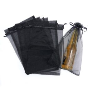 GANKEIC 50PCS 6X9 Inch Organza Gift Bags Wedding Favor Sheer Mesh Bag with Drawstring for Packaging Party Christmas 10 Colors