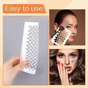 5Pcs Fish Scale Stencil, Face Painting Stencils Stencils for Painting Makeup Stencil Face Paint Stencils Reusable Fish Scale Template Large Plastic Scale Wall Stencil for Painting on Wall Face Body