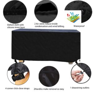 Table Cover 51"(L) x 30"(W) x 28"(H),Outdoor Heavy Duty Waterproof 600D Furniture Cover for Cart Prep Table,Coffee Table,BBQ Grill Table,Office Desk Cover