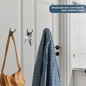 Heavy Duty Towel Hooks, 2 Packs Cow Head Wall Hooks Decorative Wall Hooks Towel Hooks for Bathroom Wall Mounted Clothes Hanger Coat Hook Rustic Bathroom Decor