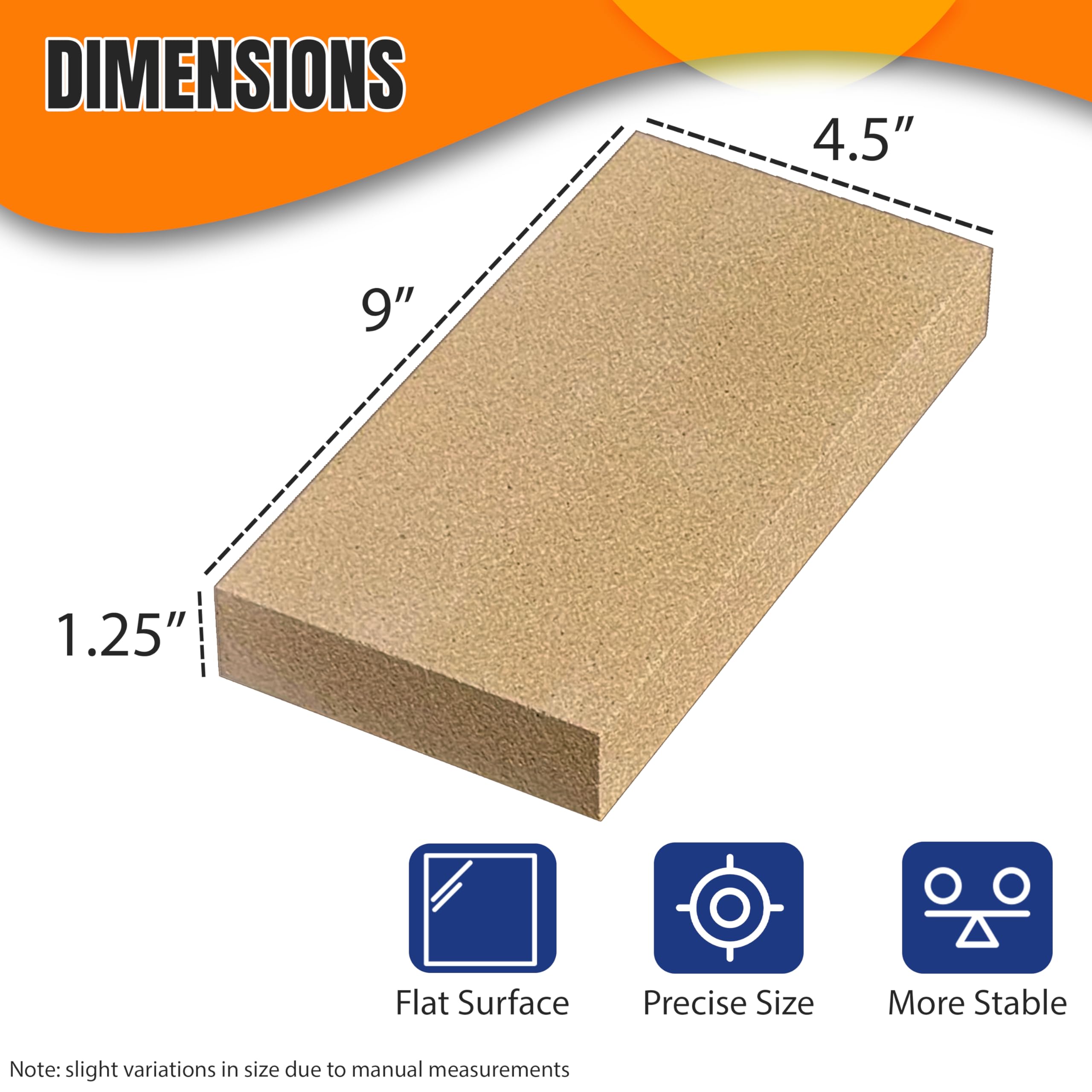 SIMOND STORE Wood Stove Fire Brick - 9" x 4.5" x 1.25" Thick - Fire Brick - Pack of 6 - Fire Bricks for Wood Stove, Fireplace Brick - Replacement for US Stove FBP6 - Fire Bricks for Fireplace