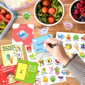 zheyistep 160 Joke Cards for Kids Lunch Box Jokes for Kids, Inspirational Lunch Notes for Boys Girls Students Lunch Notes Jokes Cards with 80 Reward Stickers for Teacher