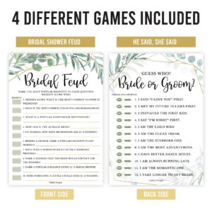 40 Greenery Funny Bridal Shower Games 20 Guests - Wedding Games For Bridal Shower Games For Guests, Couples Wedding Shower Games For Couples, Guess The Dress Bridal Shower Game, Bridal Party Games