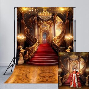 avezano red carpet backdrop golden palace backdrop gorgeous european castle background for photography wedding birthday ceremony night stage prom party video props 5x7ft