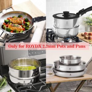 Detachable Handle Only for ROYDX Kitchen Cookware Sets Stainless Steel Pots and Pans,Removable Handle for 10,16 Pieces & 20 pieces