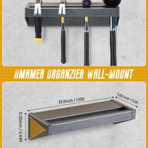 FHXZH Wall Mount Screwdriver Organizer, Pliers Holder, Hammer Rack, 3PCS Alloy Steel Hand Tool Storage Organizer for Garage Workshop