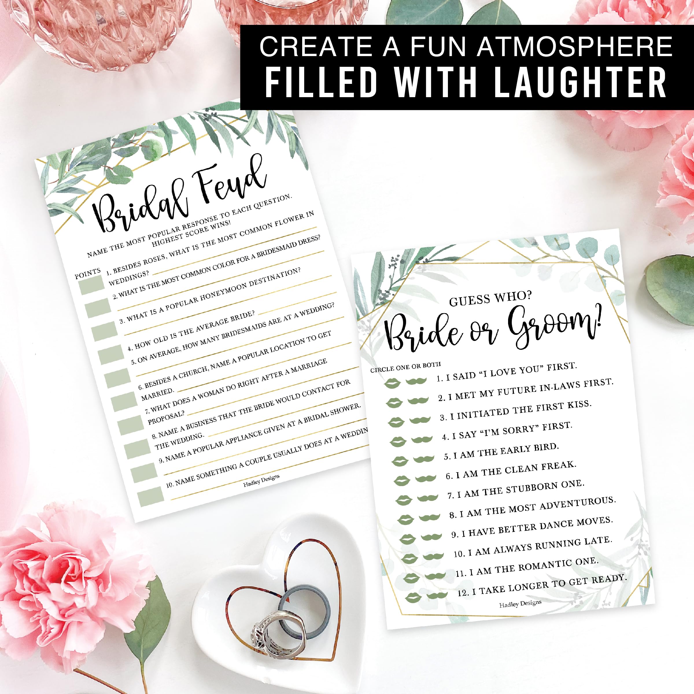 40 Greenery Funny Bridal Shower Games 20 Guests - Wedding Games For Bridal Shower Games For Guests, Couples Wedding Shower Games For Couples, Guess The Dress Bridal Shower Game, Bridal Party Games