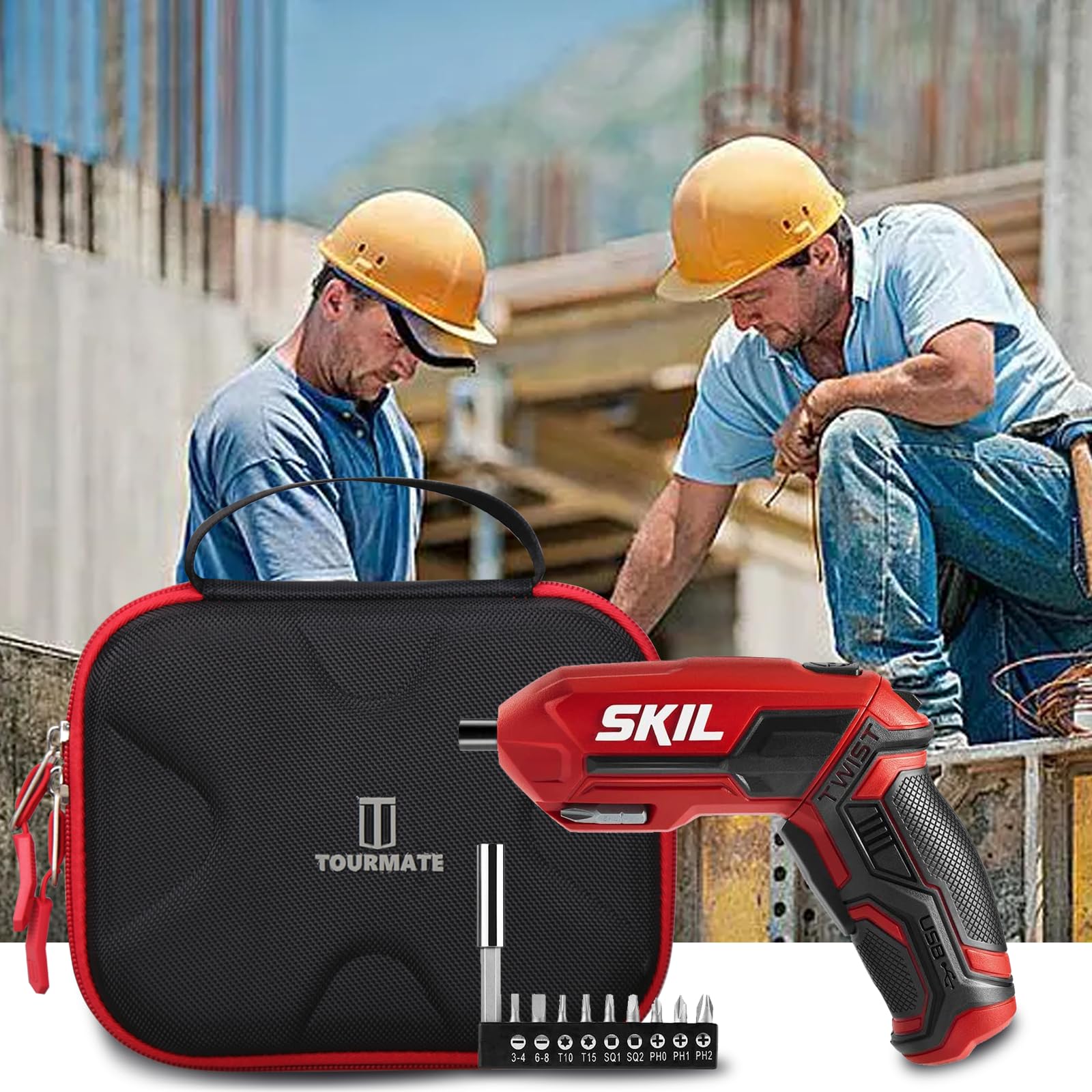 Tourmate Hard Travel Case for SKIL 4V Rechargeable Cordless Screwdriver SD561802 - Protective Carrying Bag (Case Only)