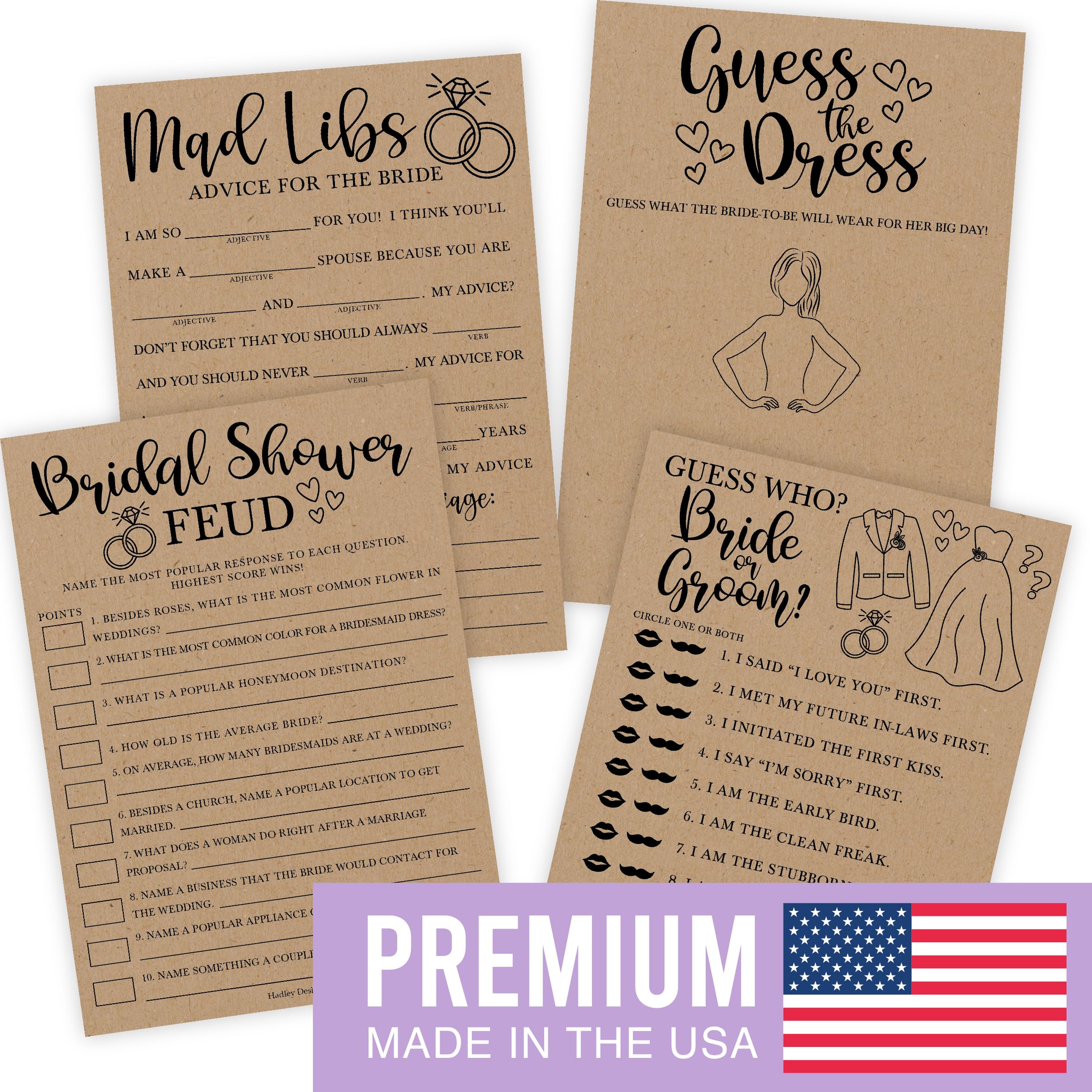 40 Rustic Funny Bridal Shower Games 20 Guests - Wedding Games For Bridal Shower Games For Guests, Couples Wedding Shower Games For Couples, Guess The Dress Bridal Shower Game Pack, Bridal Party Games