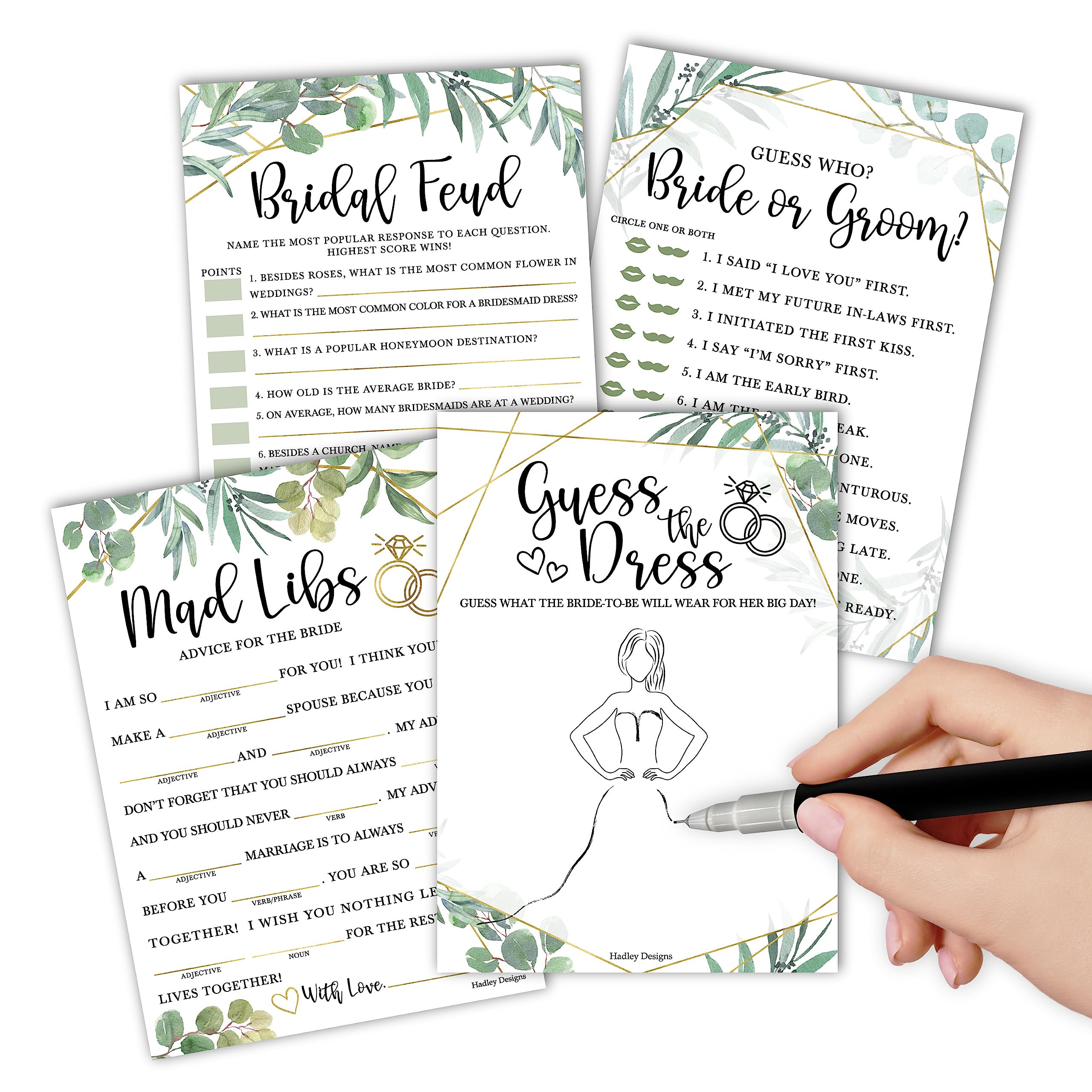 40 Greenery Funny Bridal Shower Games 20 Guests - Wedding Games For Bridal Shower Games For Guests, Couples Wedding Shower Games For Couples, Guess The Dress Bridal Shower Game, Bridal Party Games