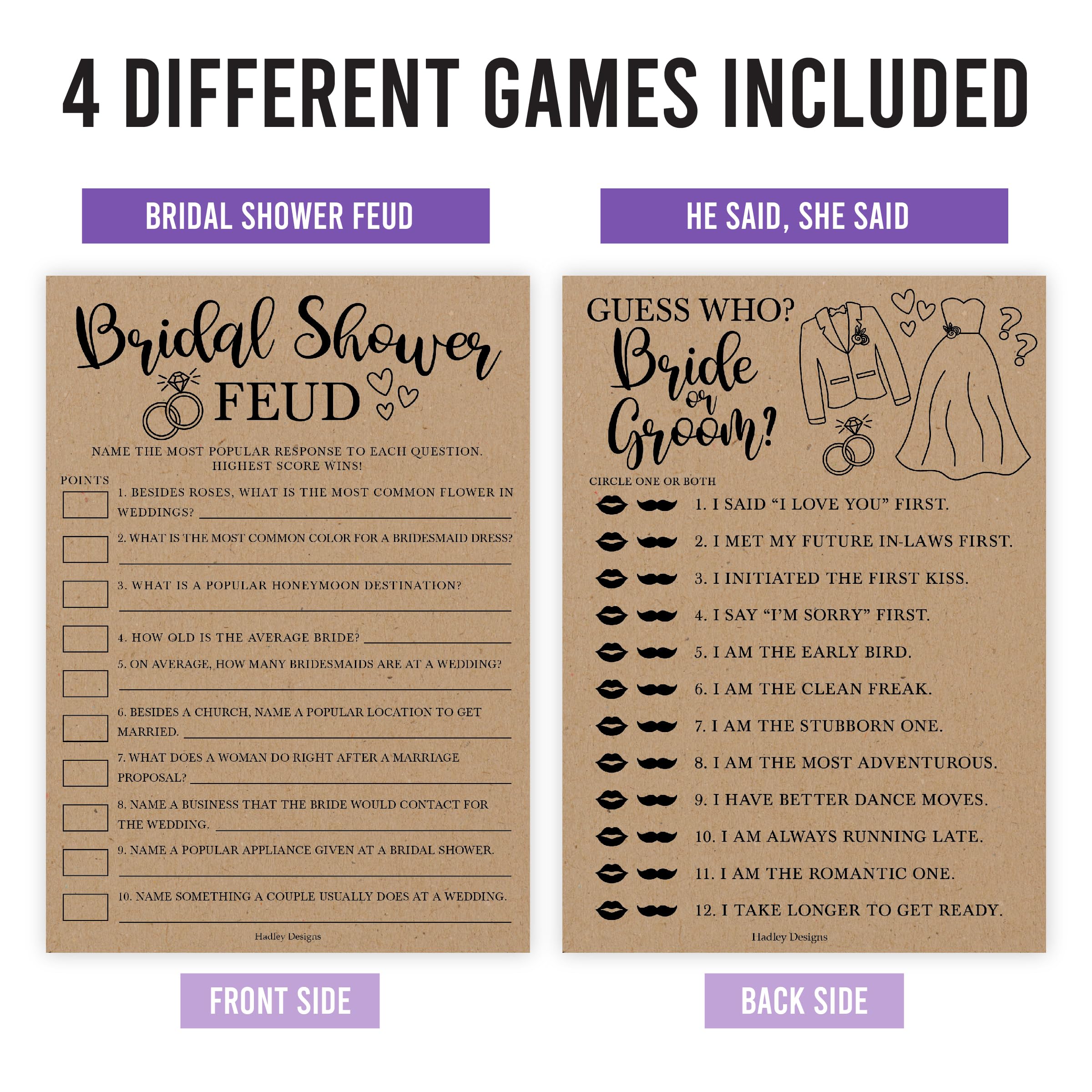 40 Rustic Funny Bridal Shower Games 20 Guests - Wedding Games For Bridal Shower Games For Guests, Couples Wedding Shower Games For Couples, Guess The Dress Bridal Shower Game Pack, Bridal Party Games