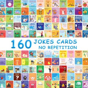 zheyistep 160 Joke Cards for Kids Lunch Box Jokes for Kids, Inspirational Lunch Notes for Boys Girls Students Lunch Notes Jokes Cards with 80 Reward Stickers for Teacher