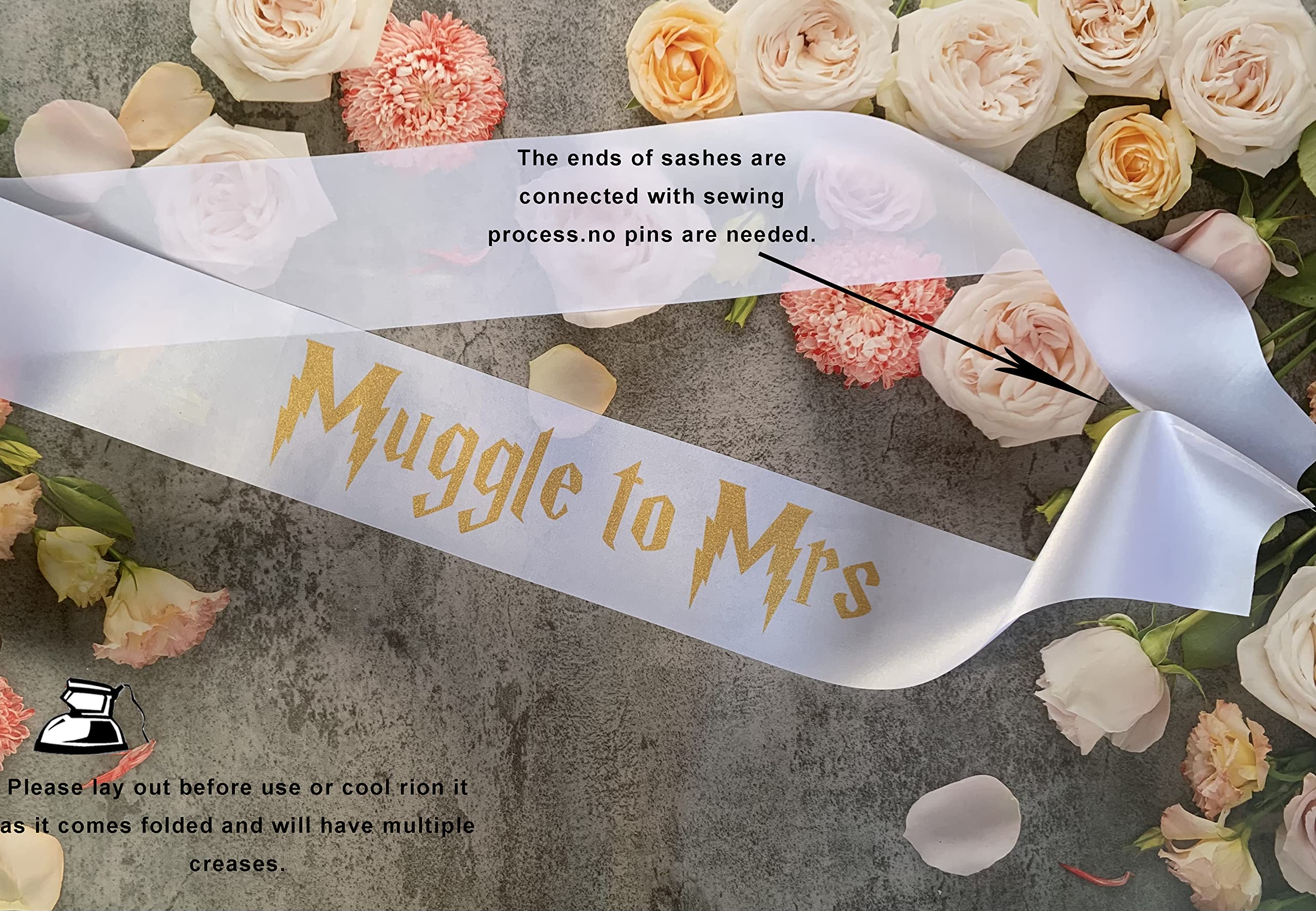 Muggle to Mrs Sash, Bride to be Sash,from Muggle to Mrs, Bridal Shower, Bachelorette Party Decor, Gold Glitter