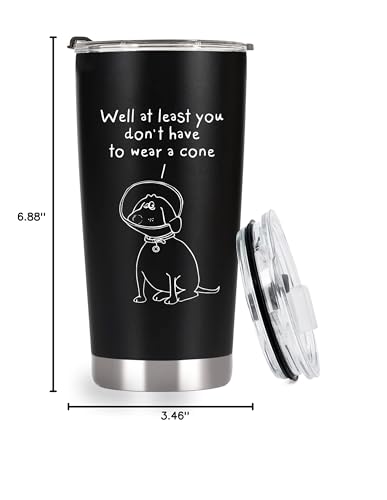 LALDEC Get Well Soon Gifts For Women Post After Surgery, Grief Gifts For Women, Surgery Recovery Gifts For Women Men, At Least You Don’t Have To Wear a Cone 20 Oz Tumbler