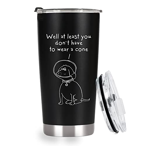 LALDEC Get Well Soon Gifts For Women Post After Surgery, Grief Gifts For Women, Surgery Recovery Gifts For Women Men, At Least You Don’t Have To Wear a Cone 20 Oz Tumbler